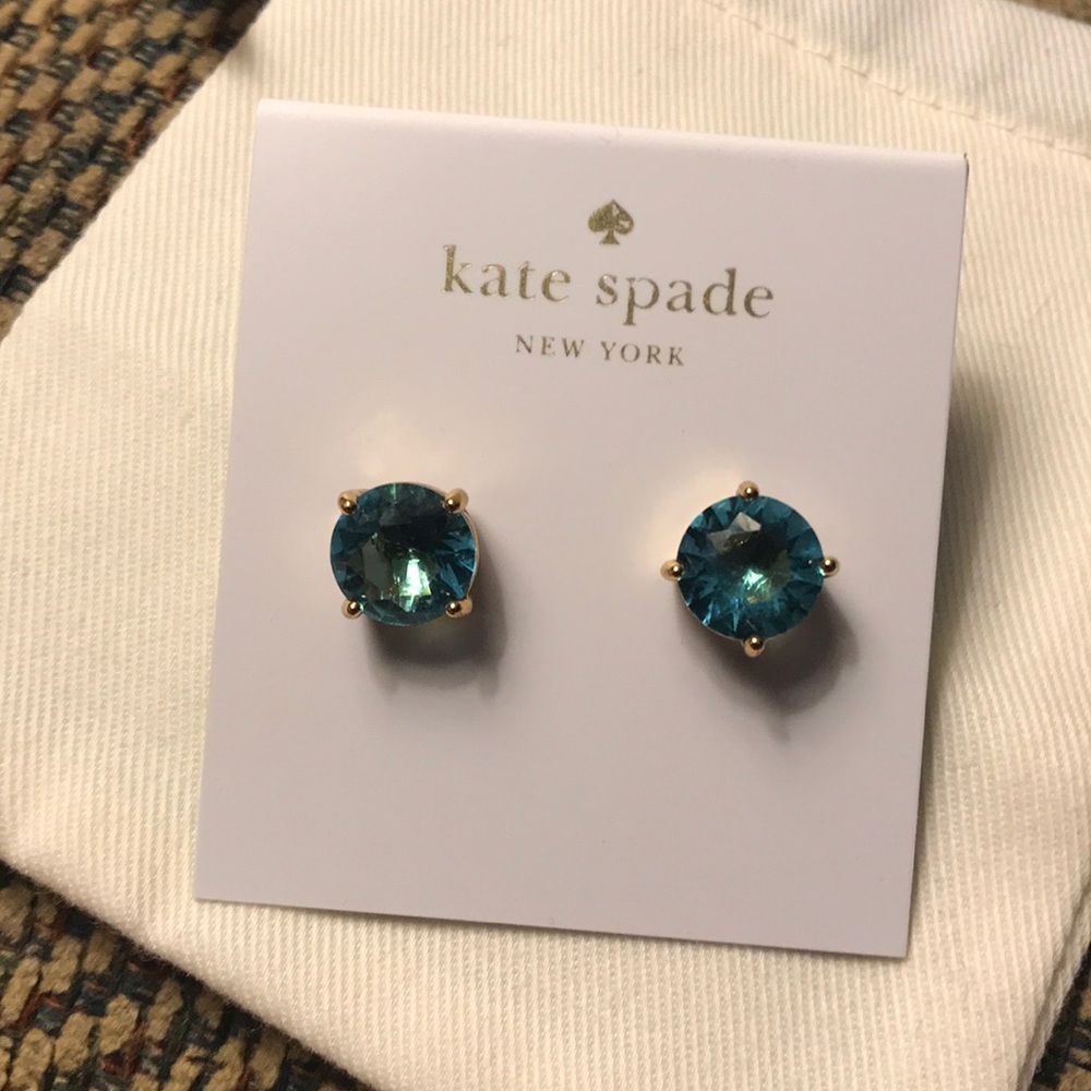 New Kate Spade Round Small Turquoise Earring Studs